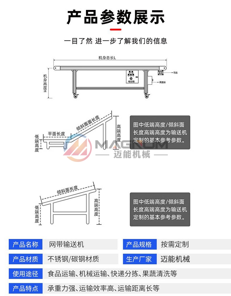 網鏈輸送機圖紙參數